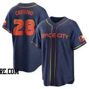 Men's Houston Astros Cesar Cedeno Replica Navy 2022 City Connect Jersey