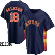 Men's Houston Astros Cesar Salazar Replica Navy Alternate Jersey