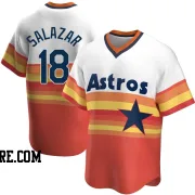 Men's Houston Astros Cesar Salazar Replica White Home Cooperstown Collection Jersey