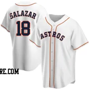 Men's Houston Astros Cesar Salazar Replica White Home Jersey