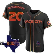 Men's Houston Astros Chas McCormick Authentic Black 2023 Space City Ready 2 Reign Flex Base Jersey