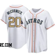 Men's Houston Astros Chas McCormick Replica Gold White 2023 Collection Jersey