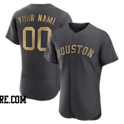 Men's Houston Astros Custom Authentic Charcoal 2022 All-Star Game Jersey