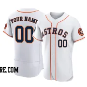 Men's Houston Astros Custom Authentic White 2022 World Series Home Jersey