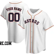 Men's Houston Astros Custom Replica White Home Jersey