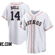 Men's Houston Astros Derek Bell Replica White 2022 World Series Champions Home Jersey