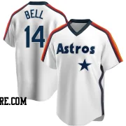 Men's Houston Astros Derek Bell Replica White Home Cooperstown Collection Team Jersey