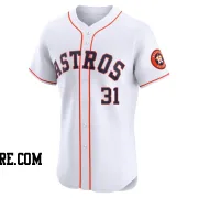 Men's Houston Astros Don Larsen Elite White Home Jersey