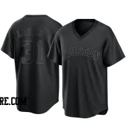 Men's Houston Astros Don Larsen Replica Black Pitch Fashion Jersey