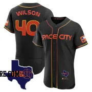 Men's Houston Astros Don Wilson Authentic Black 2023 Space City Ready 2 Reign Flex Base Jersey