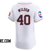 Men's Houston Astros Don Wilson Elite White Home Patch Jersey