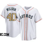 Men's Houston Astros Don Wilson Replica Gold White 2023 Collection Jersey