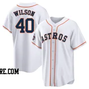 Men's Houston Astros Don Wilson Replica White 2022 World Series Champions Home Jersey