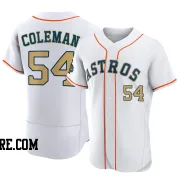 Men's Houston Astros Dylan Coleman Authentic Gold White 2023 Collection Jersey