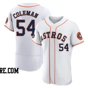 Men's Houston Astros Dylan Coleman Authentic White 2022 World Series Champions Home Jersey