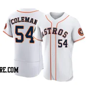 Men's Houston Astros Dylan Coleman Authentic White 2022 World Series Home Jersey