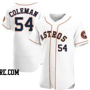 Men's Houston Astros Dylan Coleman Authentic White Home Jersey