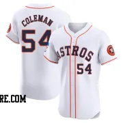 Men's Houston Astros Dylan Coleman Elite White Home Patch Jersey