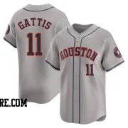 Men's Houston Astros Evan Gattis Limited Gray Away Jersey