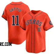 Men's Houston Astros Evan Gattis Limited Orange Alternate Jersey