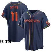 Men's Houston Astros Evan Gattis Replica Navy 2022 City Connect Jersey