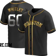 Men's Houston Astros Forrest Whitley Replica Black Golden Alternate Jersey