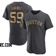 Men's Houston Astros Framber Valdez Authentic Charcoal 2022 All-Star Game Jersey