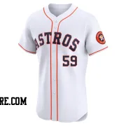 Men's Houston Astros Framber Valdez Elite White Home Jersey