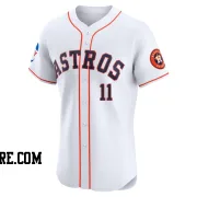 Men's Houston Astros Grae Kessinger Elite White Home Patch Jersey