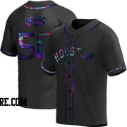 Men's Houston Astros Hector Neris Replica Black Holographic Alternate Jersey