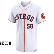 Men's Houston Astros Hunter Brown Elite White Home Jersey