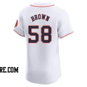 Men's Houston Astros Hunter Brown Elite White Home Jersey