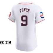 Men's Houston Astros Hunter Pence Elite White Home Patch Jersey