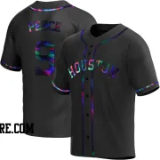 Men's Houston Astros Hunter Pence Replica Black Holographic Alternate Jersey