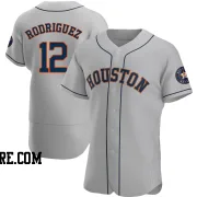 Men's Houston Astros Ivan Rodriguez Authentic Gray Road Jersey