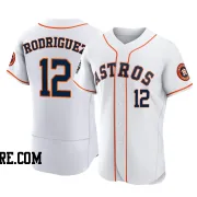 Men's Houston Astros Ivan Rodriguez Authentic White 2022 World Series Home Jersey