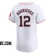 Men's Houston Astros Ivan Rodriguez Elite White Home Jersey