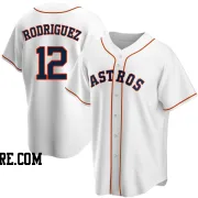 Men's Houston Astros Ivan Rodriguez Replica White Home Jersey