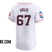 Men's Houston Astros Jairo Solis Elite White Home Patch Jersey