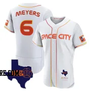 Men's Houston Astros Jake Meyers Authentic White 2023 Space City Ready 2 Reign Flex Base Jersey