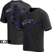 Men's Houston Astros Jake Meyers Replica Black Holographic Alternate Jersey