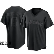 Men's Houston Astros Jake Meyers Replica Black Pitch Fashion Jersey