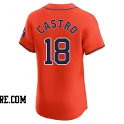 Men's Houston Astros Jason Castro Elite Orange Alternate Vapor Premier Jersey