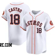 Men's Houston Astros Jason Castro Limited White Home Jersey