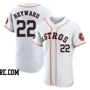 Men's Houston Astros Jason Heyward Authentic White 2022 World Series Champions Home Jersey