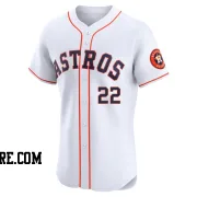 Men's Houston Astros Jason Heyward Elite White Home Jersey