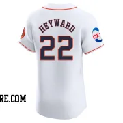 Men's Houston Astros Jason Heyward Elite White Home Patch Jersey