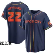 Men's Houston Astros Jason Heyward Replica Navy 2022 City Connect Jersey