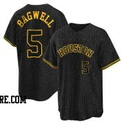 Men's Houston Astros Jeff Bagwell Replica Black Snake Skin City Jersey