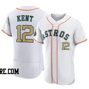 Men's Houston Astros Jeff Kent Authentic Gold White 2023 Collection Jersey